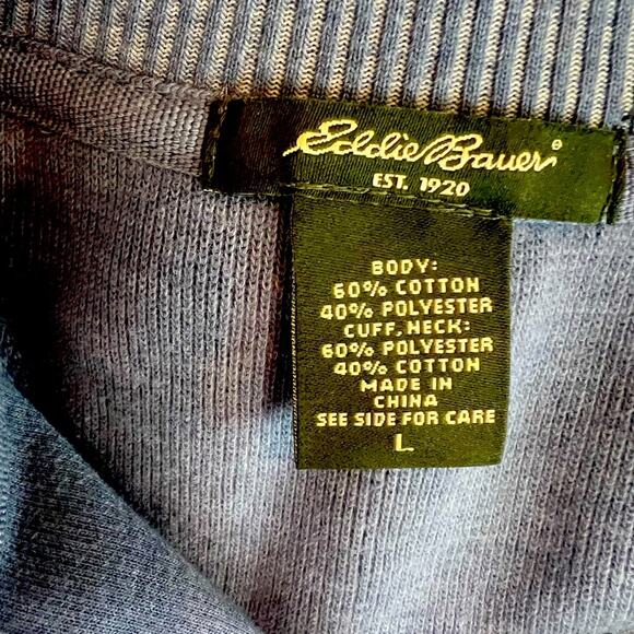 EDDIE BAUER-LONG SLEEVE 1/4 ZIP PULLOVER DRESS SWEATER MENS - Picture 7 of 9